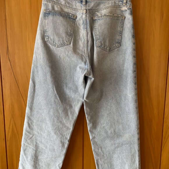 Zara High Waisted Baggy Denim Size 8 - Picture 3 of 6